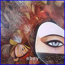 Gilles COUDOUR (1942), Paysage au masque (Acrylique sur toile, 8F)