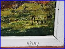 Grand Tableau Huile sur toile signé DONNEL DONNET paysage JUAN LES PINS 100x50
