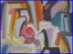 Grand Tableau peinture Huile sur toile 55cm/46cm Abstract oil Anne Picard