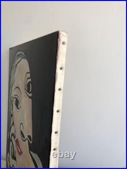 Grand tableau HSL cubiste Original authentique