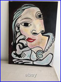 Grand tableau HSL cubiste Original authentique