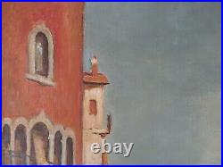 Grand tableau huile sur toile marine Venise Venezia Italie M. Goguet 1935