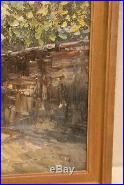 Grand tableau huile sur toile vue de Montmartre Paris signée Burnett