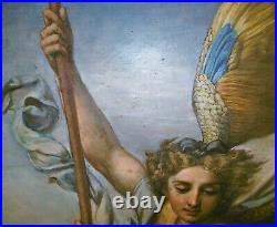 Grand tableau peinture/huile/toile XIX ème d'après Raphaël. 81,5 x 131,5 cm