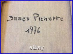 Grande Huile Sur Toile James Pichette 1920-1996 Musée Benezit Poliakoff Kijno