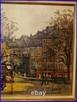 Grande Huile Sur Toile, Peinture Représentant Une Vue De PARIS, Signée Et Datée