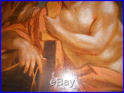 Grande toile du XVIIIé siecle FRANCAIS DAVID ET GOLIATH