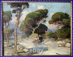 Gustave VIDAL (1895 -1966) Huile sur toile ÉTANG DE BERRE / MARSEILLE