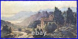 Gustave Vidal Paysage Anime Montagne Corse Huile Sur Toile Provence Mediterranee