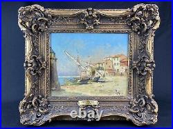 HENRY MALFROY (XIX-XXé) SuperbeTableau peinture H/T marine Les Martigues