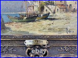 HENRY MALFROY (XIX-XXé) SuperbeTableau peinture H/T marine Les Martigues