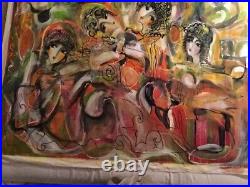 HRASARKOS Acrylique sur toile Femmes Orientales 145 x 182 cm