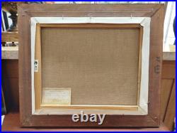 HUILE sur TOILE Tableau Peinture Robert JOSSET La Cour de Ferme 1977 12MAG 02/12