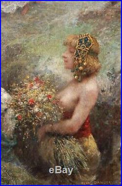 Henri DANGER, paysage, symboliste, femme nue, tableau, peinture, érotique