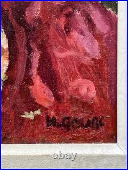 Henri GOURC (1889-1973) Huile sur Toile Nature Morte Vase au Bouquet de Fleurs