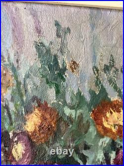 Henri GOURC (1889-1973) Huile sur Toile Nature Morte Vase au Bouquet de Fleurs