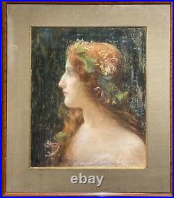 Henri Guinier (1867-1927) Ophélie, Circa 1900 Pastel symboliste art nouveau