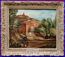 Henry de WAROQUIER tableau paysage Italie Toscane village huile école de PARIS