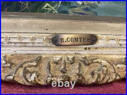 Hérimoncourt (doubs)Tableau Roger Comte HST P8 signé basG cadre Montparnasse