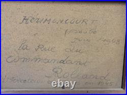 Hérimoncourt (doubs)Tableau Roger Comte HST P8 signé basG cadre Montparnasse