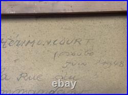 Hérimoncourt (doubs)Tableau Roger Comte HST P8 signé basG cadre Montparnasse