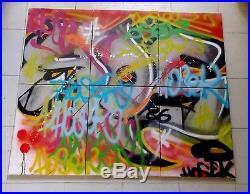 Hosek Vandal , Oeuvre Originale en Six Tableaux, Graffiti Art