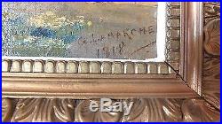 Hst huile sur toile marine signée G. Lamarche 1918 (3)