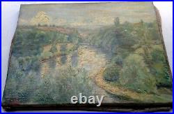 Huile Impressionniste Crozant La Vallée de la Creuse à la Celle Dunoise été 1947