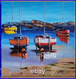 Huile Sur Toile (30x30 Cm) Jean-pierre Douchez Je Te Connais Bien 2017