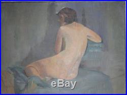 Huile Sur Toile G. Guillot De Raffaillac 1930 Femme Nu (d248)