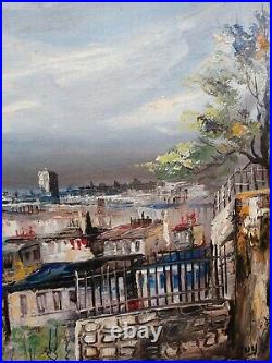 Huile Sur Toile, Montmartre, Paris. Années 70