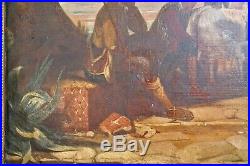 Huile-peinture-italie-naples-scene De Genre-sicile-xix Eme-paysage Anime-1830-40