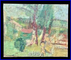 Huile sur Toile Joachim Weingart (1895-1942) Scène de jardins d'été