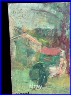 Huile sur Toile Joachim Weingart (1895-1942) Scène de jardins d'été