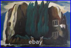 Huile sur Toile L'ILE DES MORTS Signé CHANTAL SPIT