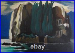 Huile sur Toile L'ILE DES MORTS Signé CHANTAL SPIT
