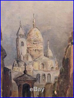 Huile sur Toile Paris Montmartre Signée Mona Liori années 50