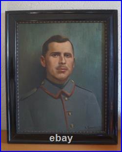 Huile sur Toile SOLDAT ALLEMAND WW1 Signé ADOLF RHEINERT 1879/1958