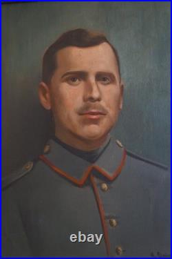 Huile sur Toile SOLDAT ALLEMAND WW1 Signé ADOLF RHEINERT 1879/1958