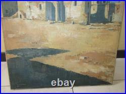 Huile sur toile 61 x 51 cm, Orientaliste, Mosquée à Rhodes, signé David Mallinson