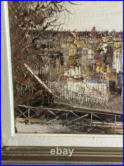 Huile sur toile Luis Ramon Paris Montmartre 1974 École de Paris panorama