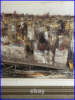 Huile sur toile Luis Ramon Paris Montmartre 1974 École de Paris panorama