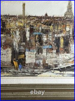 Huile sur toile Luis Ramon Paris Montmartre 1974 École de Paris panorama