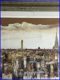 Huile sur toile Luis Ramon Paris Montmartre 1974 École de Paris panorama