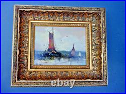 Huile sur toile MARINE signée en bas à gauche