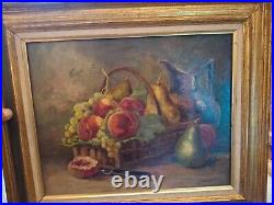 Huile sur toile Nature Morte. Ancienne. 41cmx 33 Cm