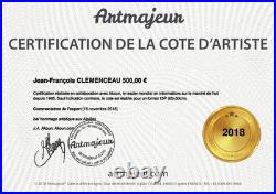 Huile sur toile Provence- Clemenceau Oliviers dans les Alpilles 27x22 cm