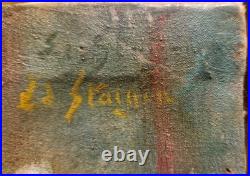 Huile sur toile ancienne Bouquet de fleurs attribué à Edmond Staiger XIXe