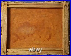 Huile sur toile ancienne Bouquet de fleurs attribué à Edmond Staiger XIXe