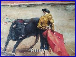 Huile sur toile de Henri Renaud sur le thème de la corrida